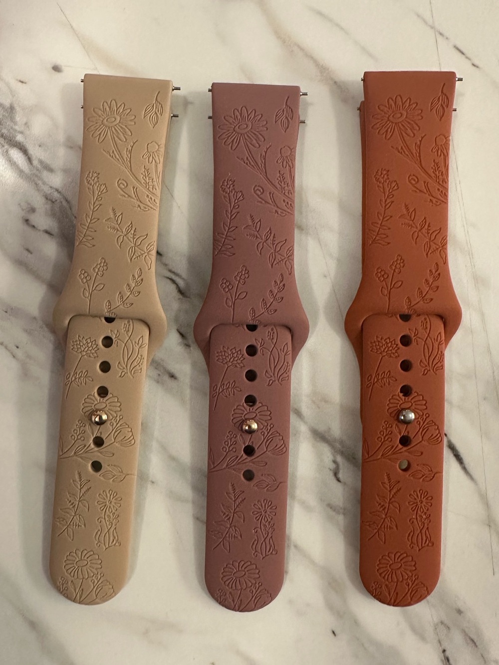 4/$29 - 3 Flower Engraved Replacement Bands